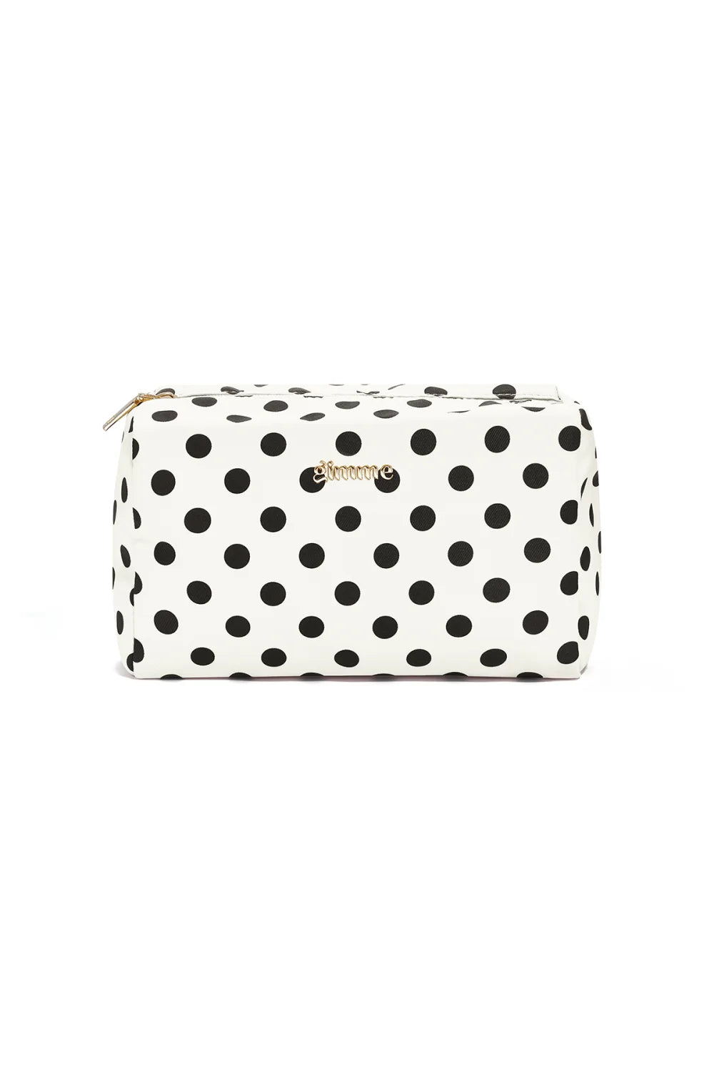 Makeup-Bag "gldLOLA" mit Polka Dots in schwarz/weiß