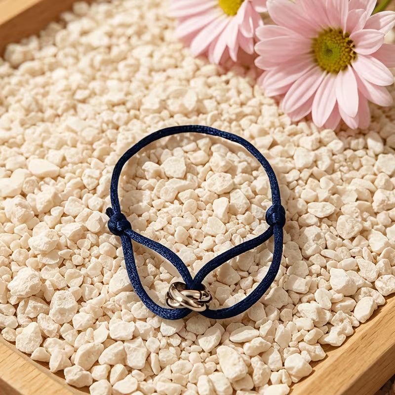 Armband „gldLOVELY“ in Dunkelblau/Silber