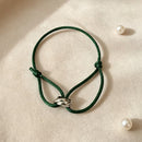 Armband „gldLOVELY“ in Dunkelgrün/Silber
