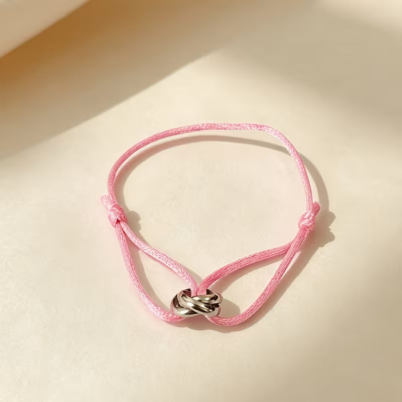 Armband „gldLOVELY“ in Rosa/Silber