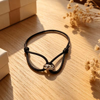 Armband „gldLOVELY“ in Schwarz/Silber