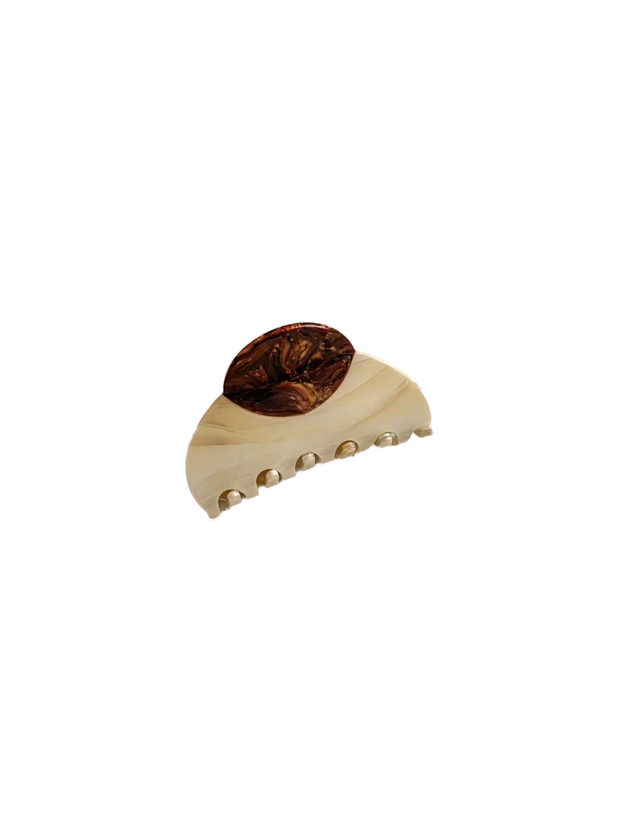 Haarklammer "gldMIRA" in creme schoko