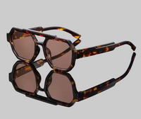 Sonnenbrille „gldHAVEN“ in Havanna braune Gläser