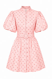 Kleid "gldCECILIA" mit Polka-Dots in rosa