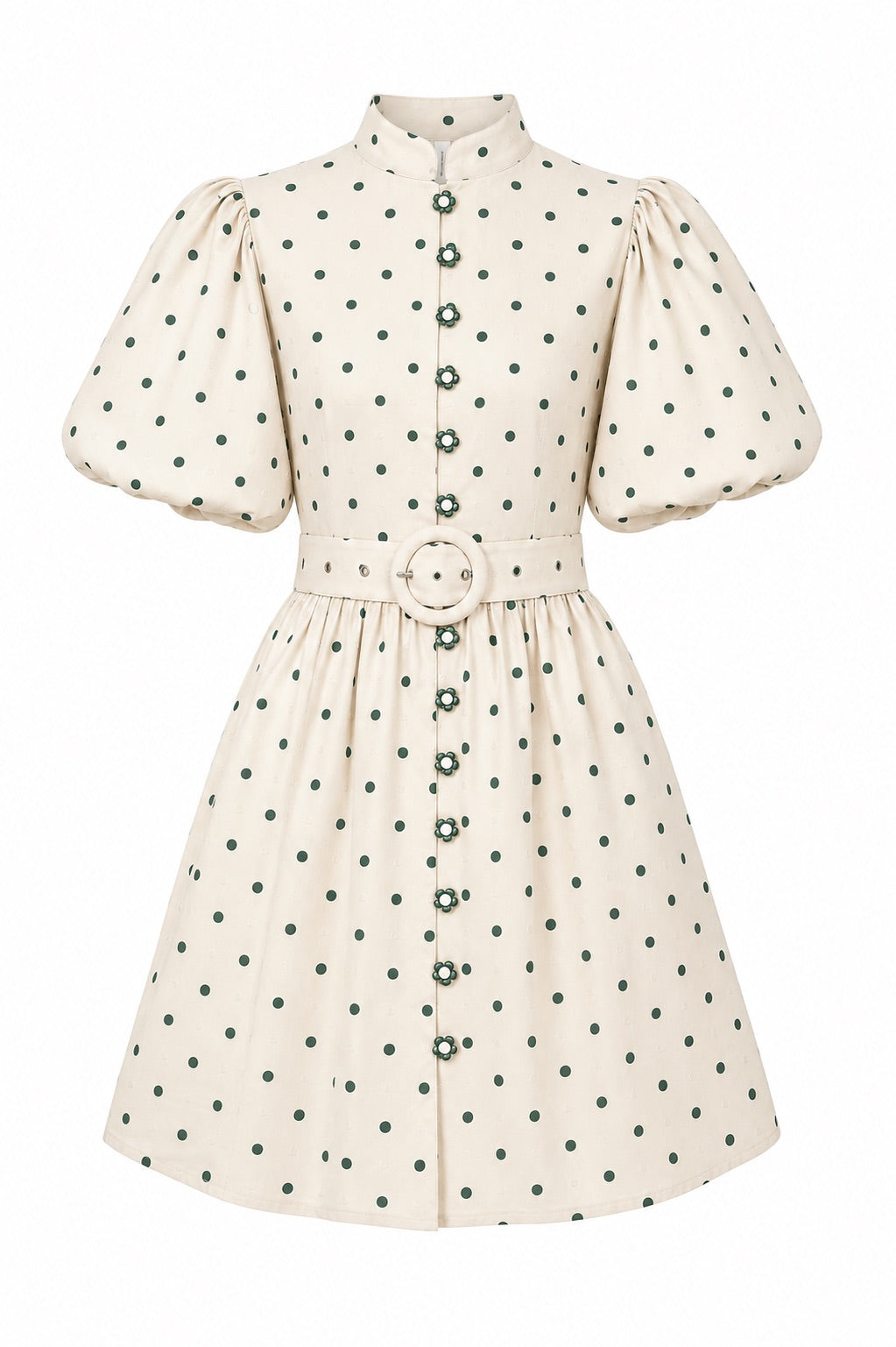 Kleid "gldCECILIA" mit Polka-Dots in creme