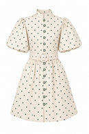 Kleid "gldCECILIA" mit Polka-Dots in creme