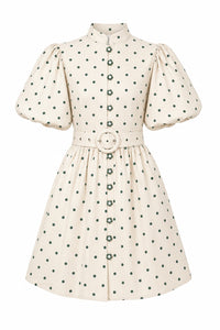 Kleid "gldCECILIA" mit Polka-Dots in creme