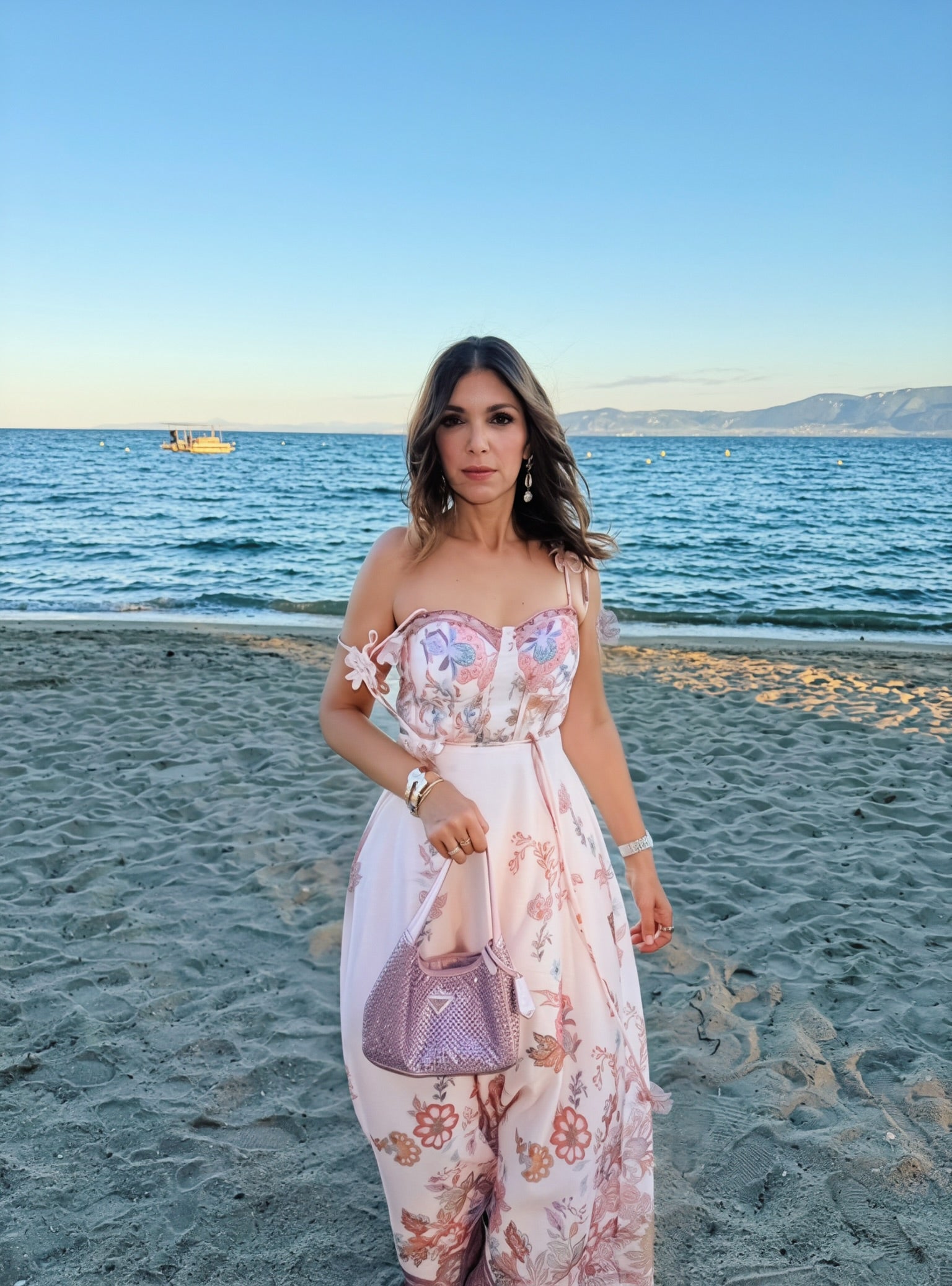 Maxikleid "gldLETIZIA" mit Blümchenträgern in drei Variationen