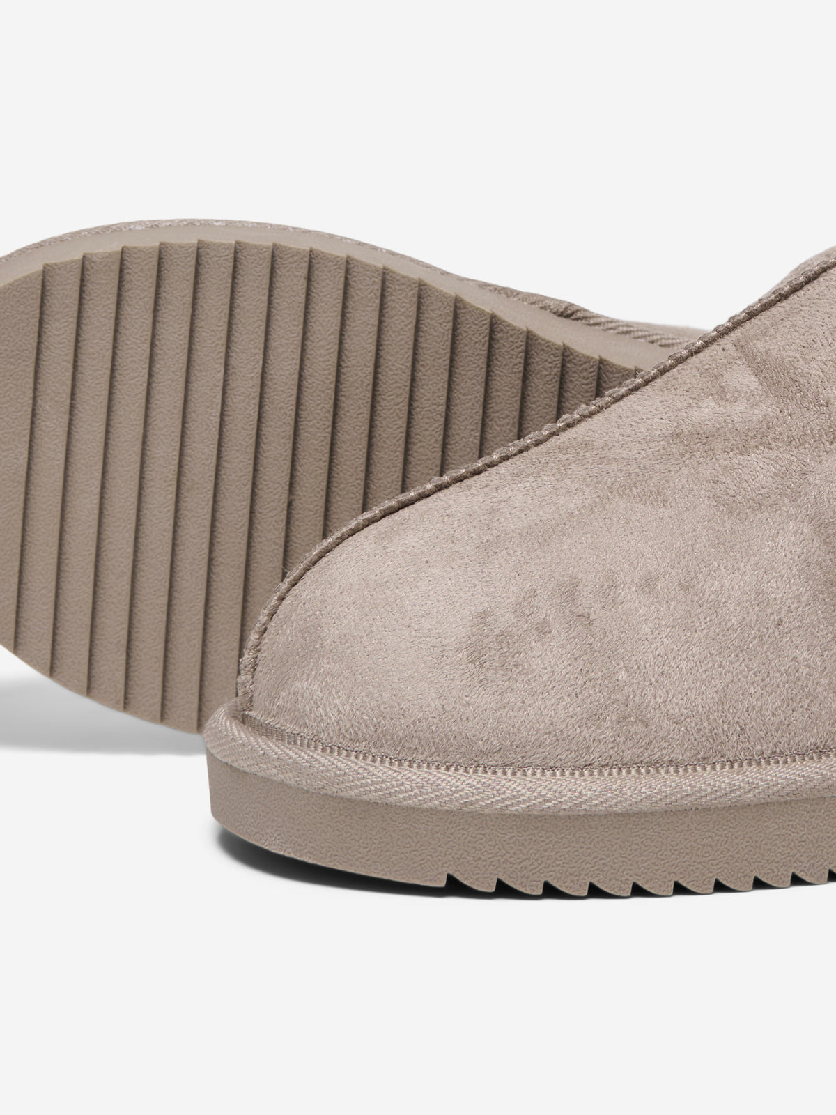 Kuschelhausschuhe "gldSTELLA" mit Teddyfell in Taupe Gray