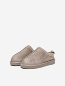 Kuschelhausschuhe "gldSTELLA" mit Teddyfell in Taupe Gray
