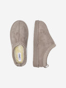 Kuschelhausschuhe "gldSTELLA" mit Teddyfell in Taupe Gray