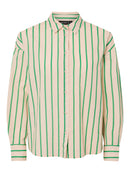 Gestreifte Bluse "gldJAVIA" in Pale Peach und Pepper Green