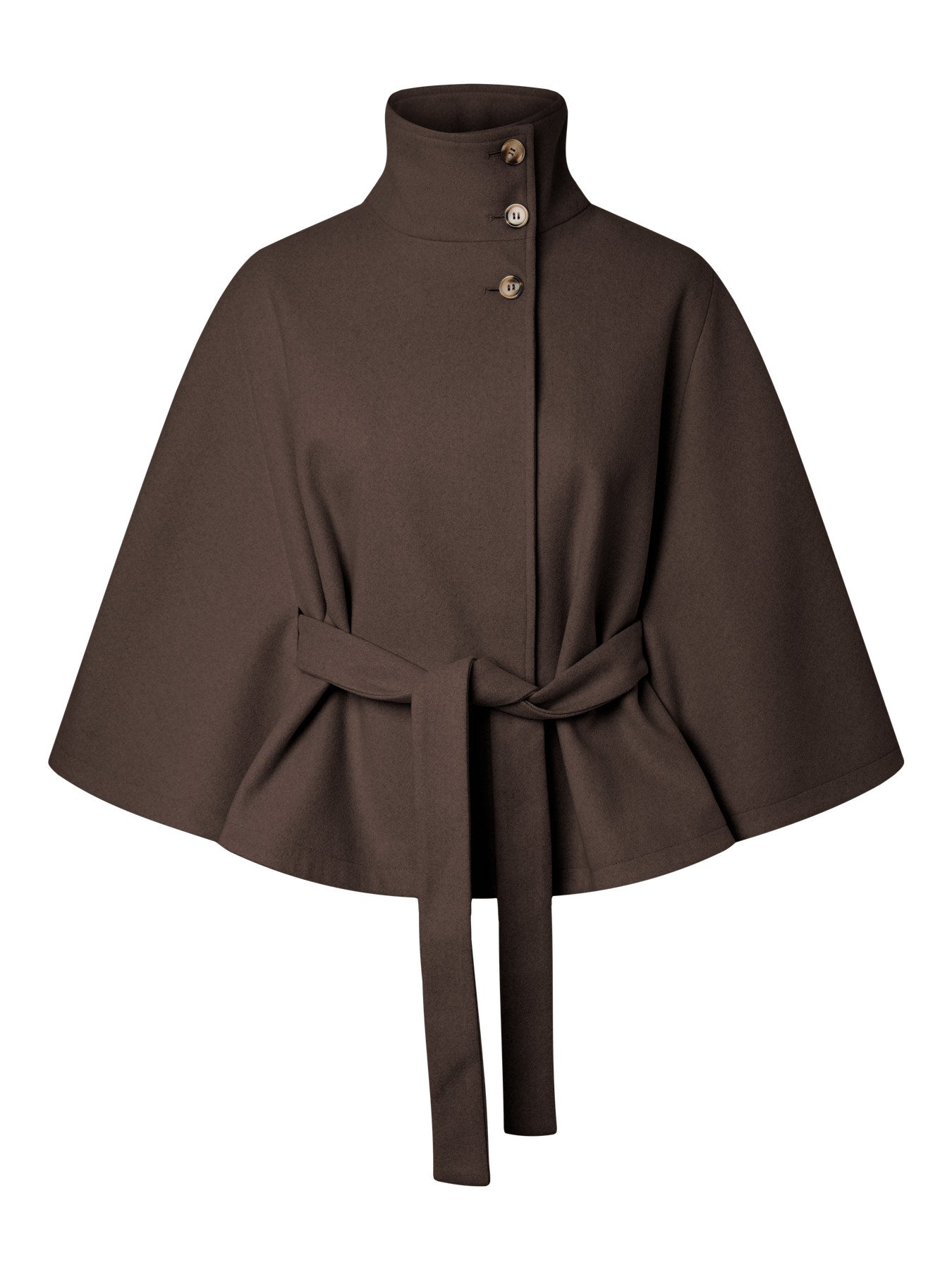 CAPE JACKET "gldAIKEN" mit Gürtel in Hot Fudge