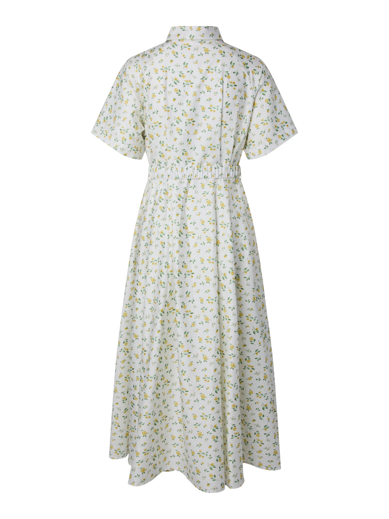 Langes Kleid "gldSALSY" in White Citrona mit Blumenprint