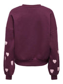 Sweatshirt mit Herzen "gldMACY" in Feige