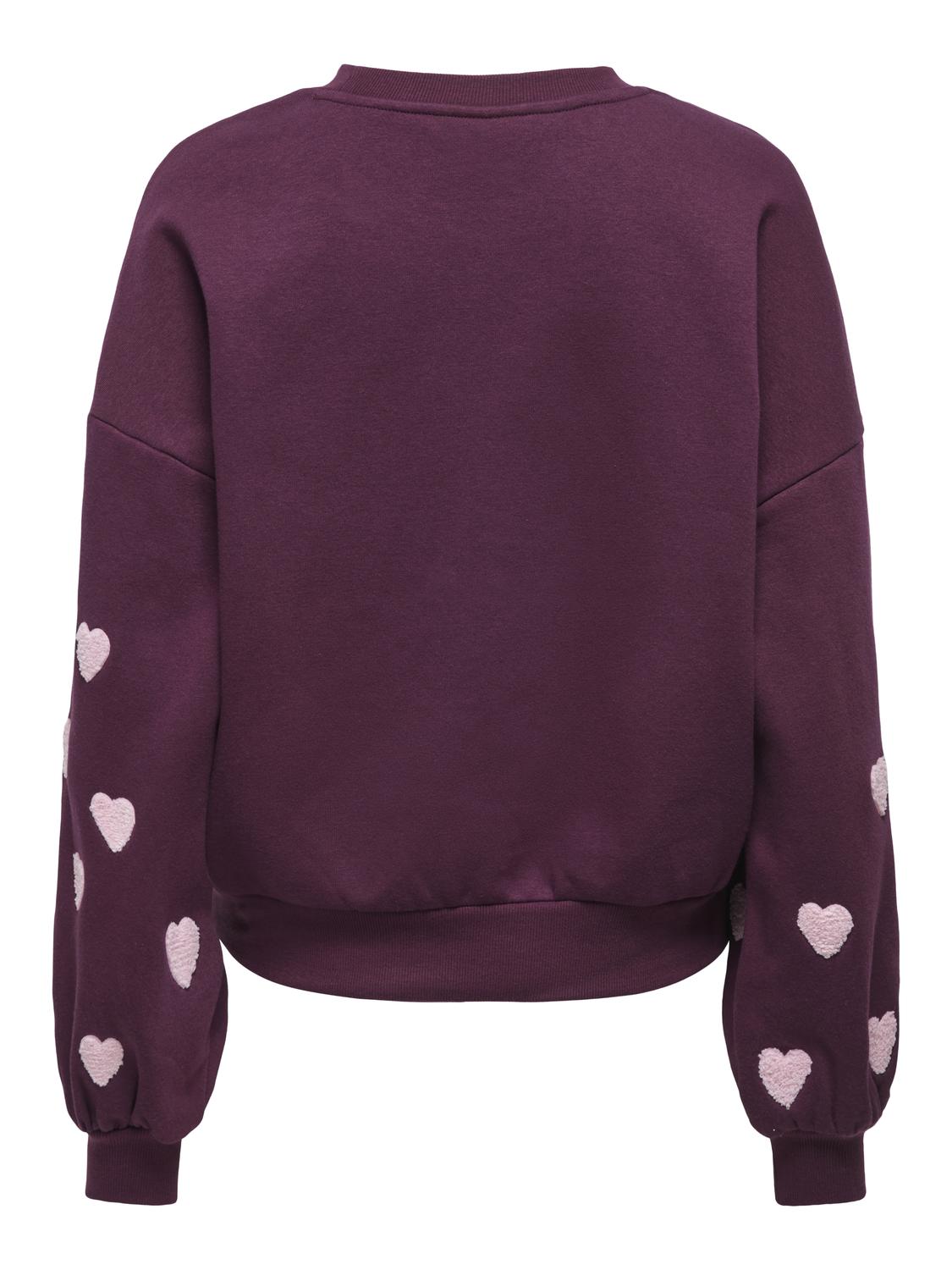 Sweatshirt mit Herzen "gldMACY" in Feige