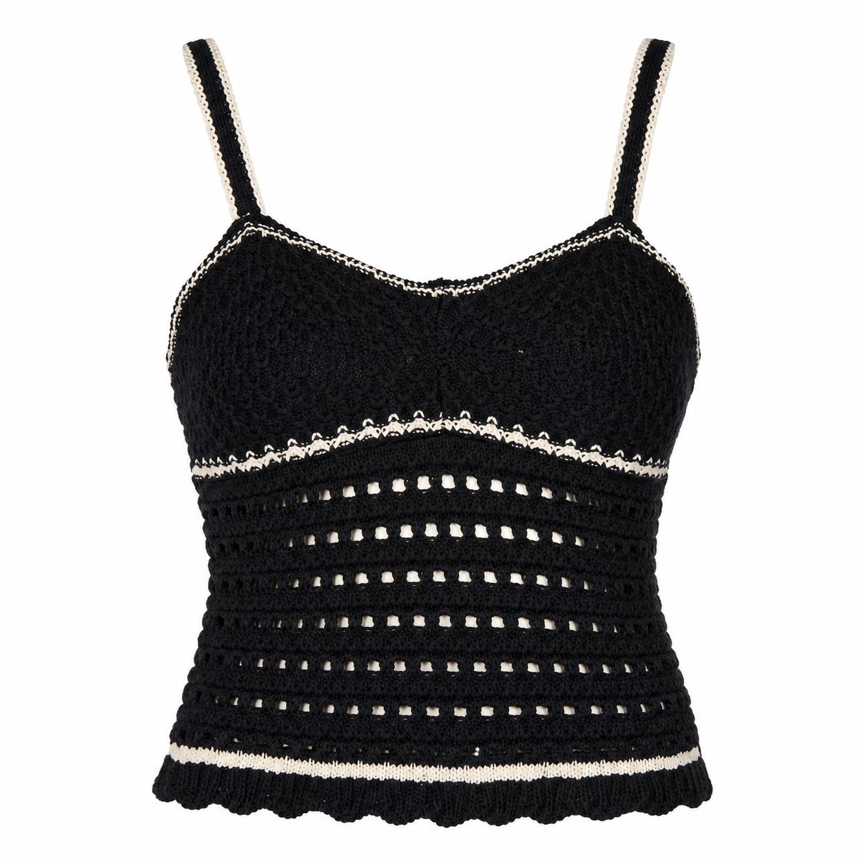 Stricktop "gldMINNIE" in schwarz