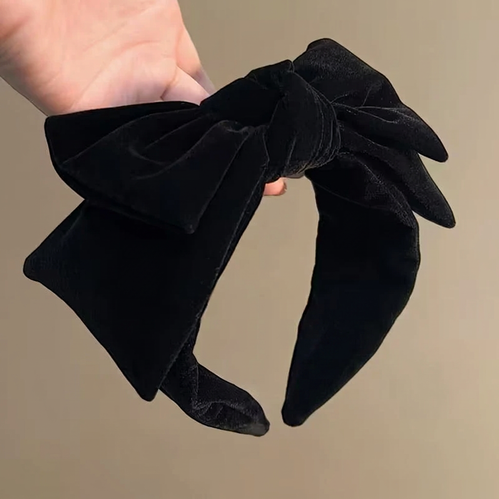 Haarreif „gldBOWIE“ mit Schleife in Schwarz