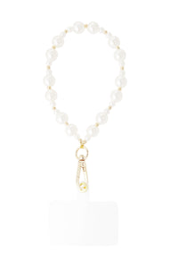 Handykette „gldPERLINA“ in Creme