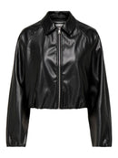 Jacke "gldSARAMY" aus veganem Leder in Black