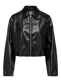 Jacke "gldSARAMY" aus veganem Leder in Black