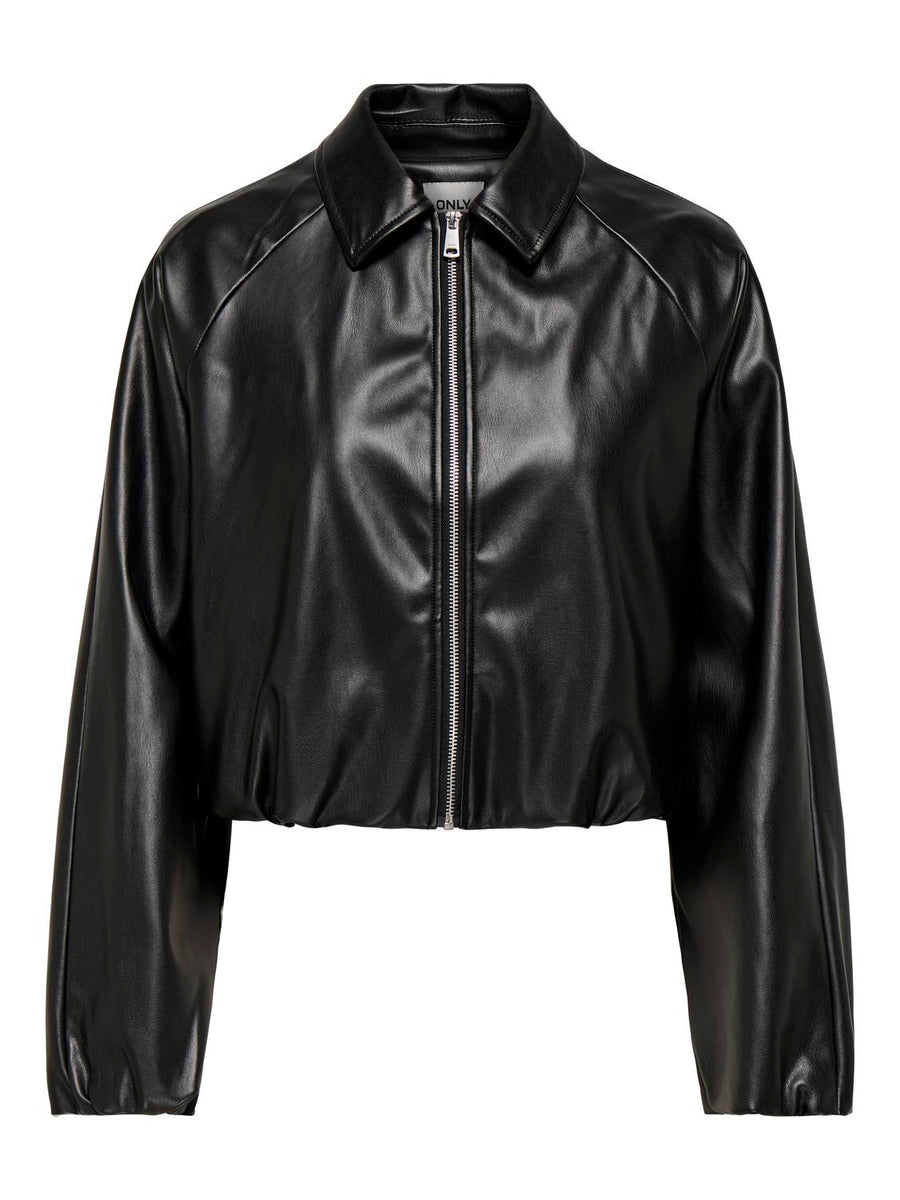 Jacke "gldSARAMY" aus veganem Leder in Black