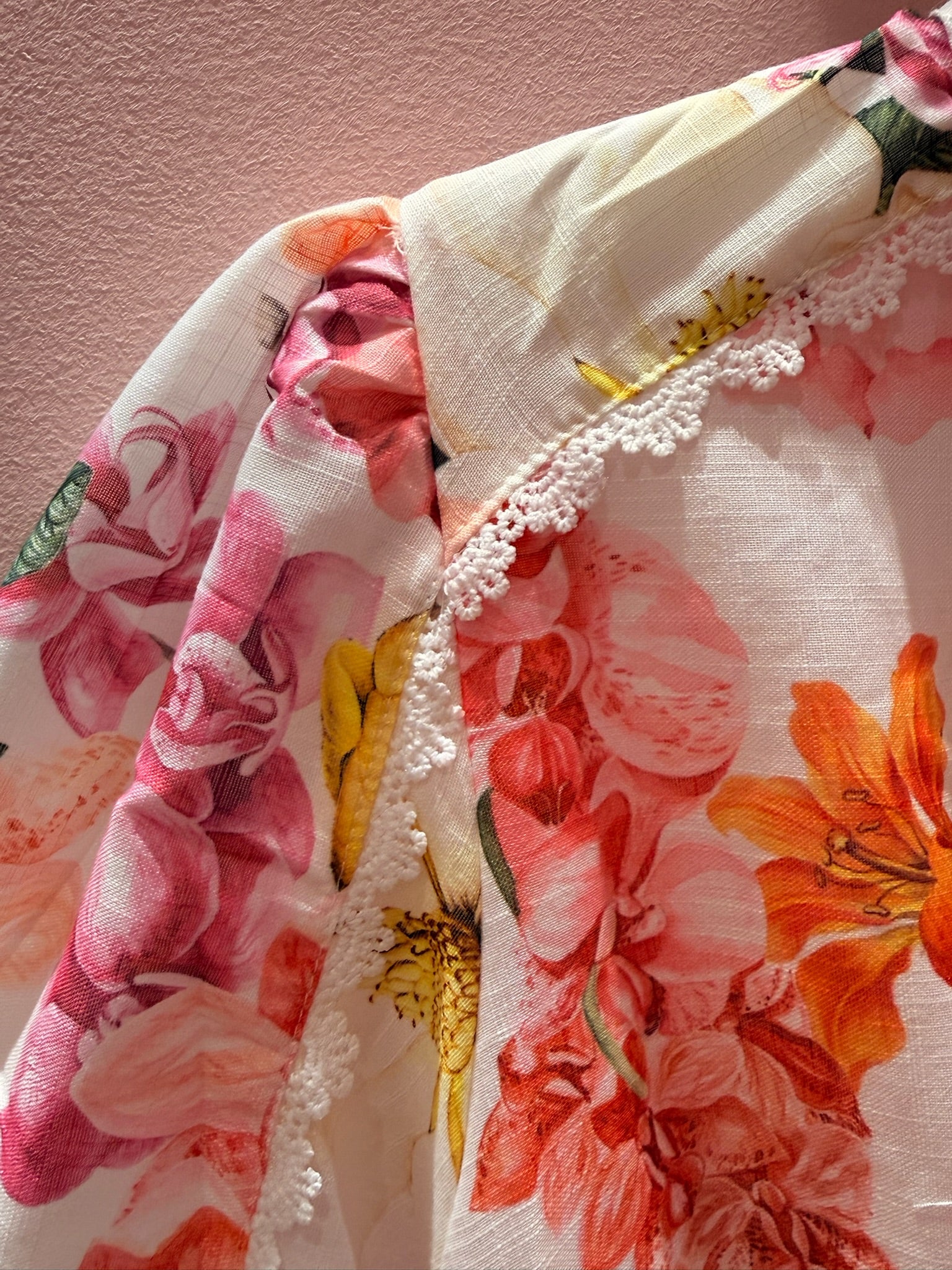 Maxikleid "gldCAMILLA" mit Blumenprint und Bindegürtel