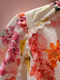 Maxikleid "gldCAMILLA" mit Blumenprint und Bindegürtel