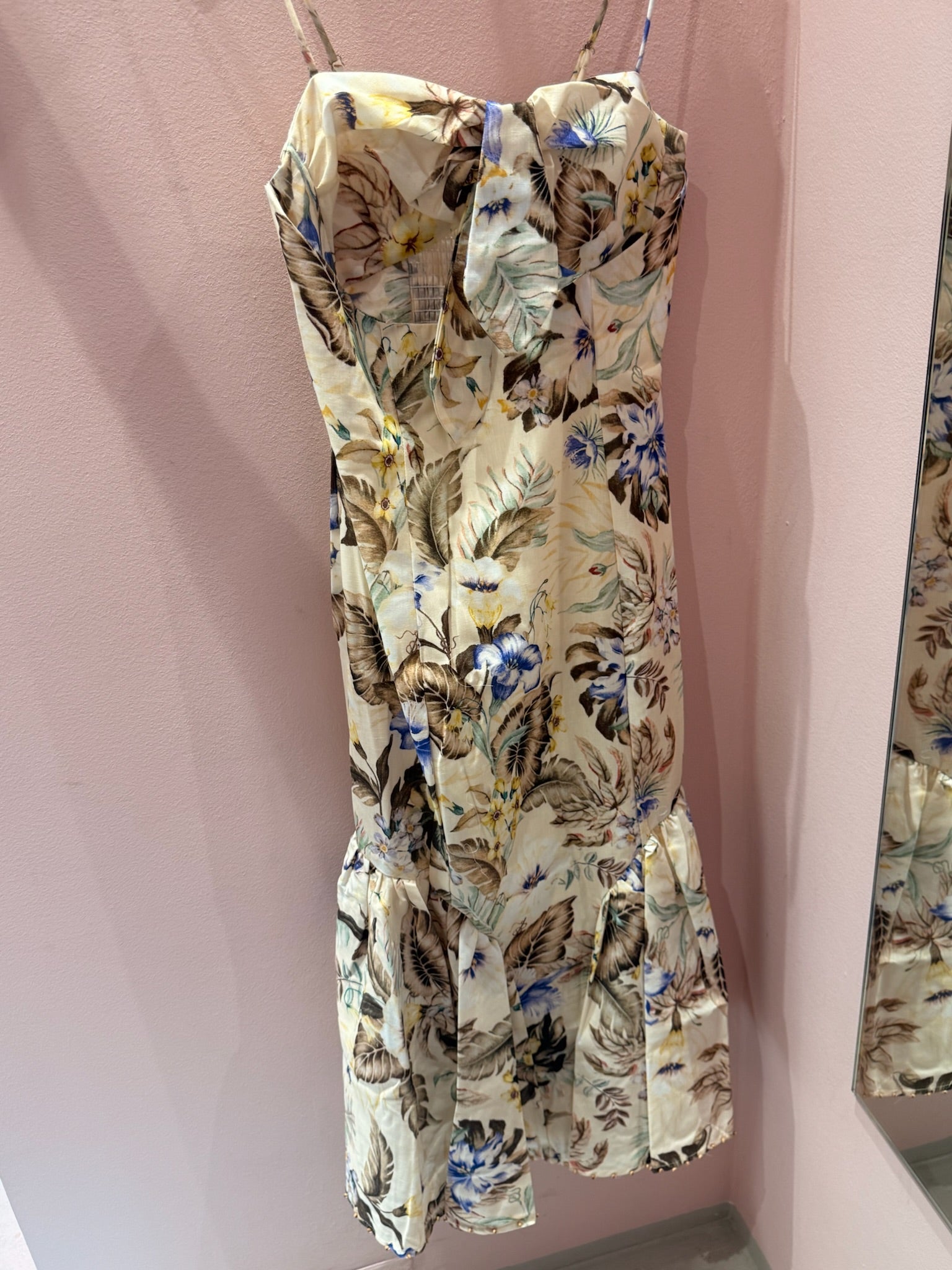 Kleid "gldFLAMINIA" mit tropischem Floralprint und Volant