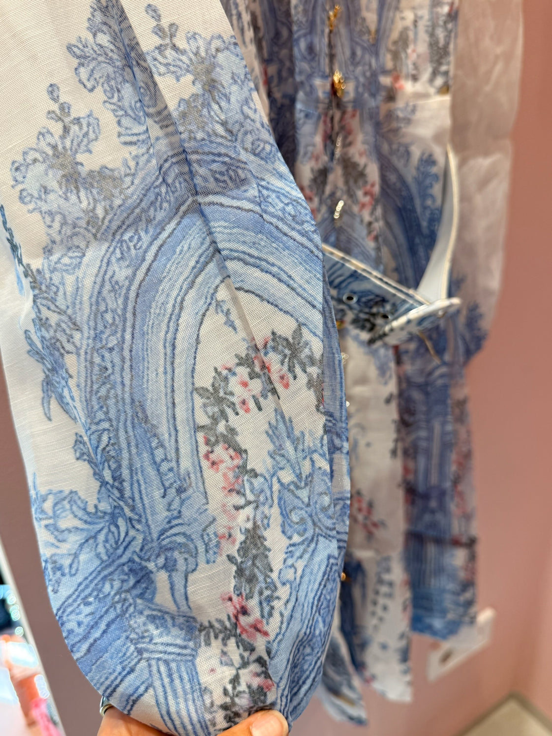 Kleid "gldANGELA" mit Paisley-Print und Gürtel in weiß