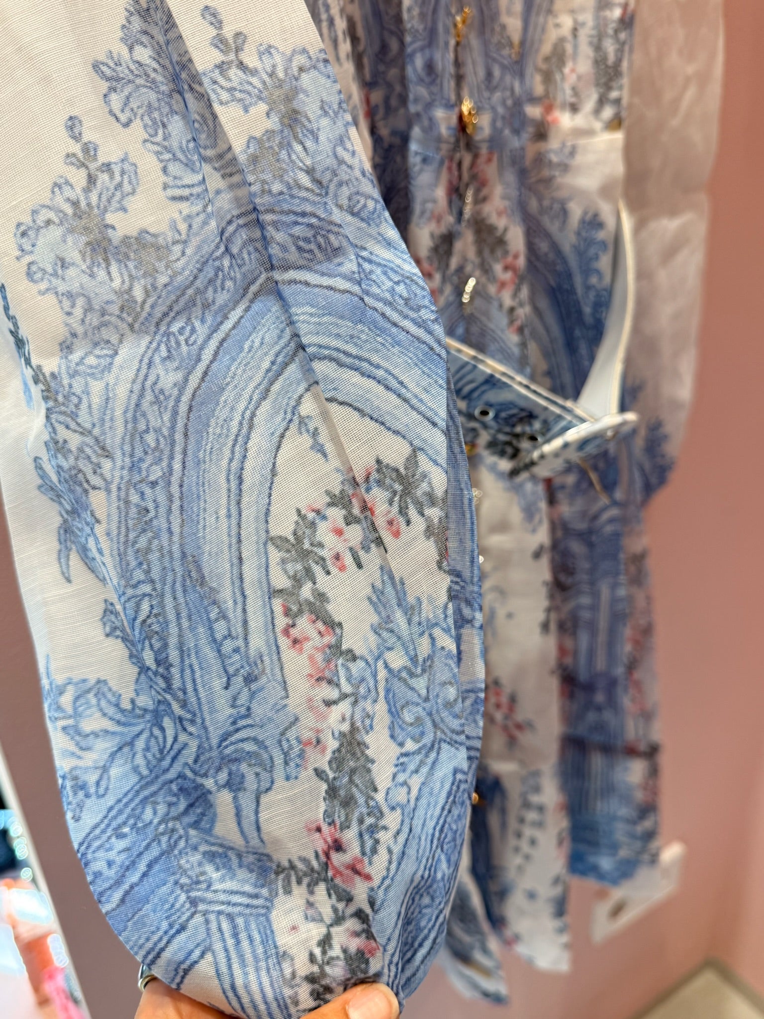 Kleid "gldANGELA" mit Paisley-Print und Gürtel in weiß