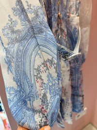 Kleid "gldANGELA" mit Paisley-Print und Gürtel in weiß