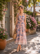 Maxikleid "gldLETIZIA II" mit Blümchenträgern in zwei Varianten
