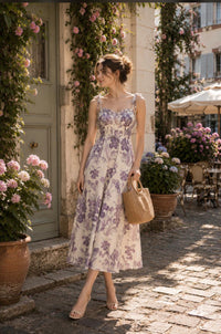 Maxikleid "gldLETIZIA II" mit Blümchenträgern in zwei Varianten