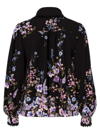Edle Blümchenbluse "gldTILERA" in Black
