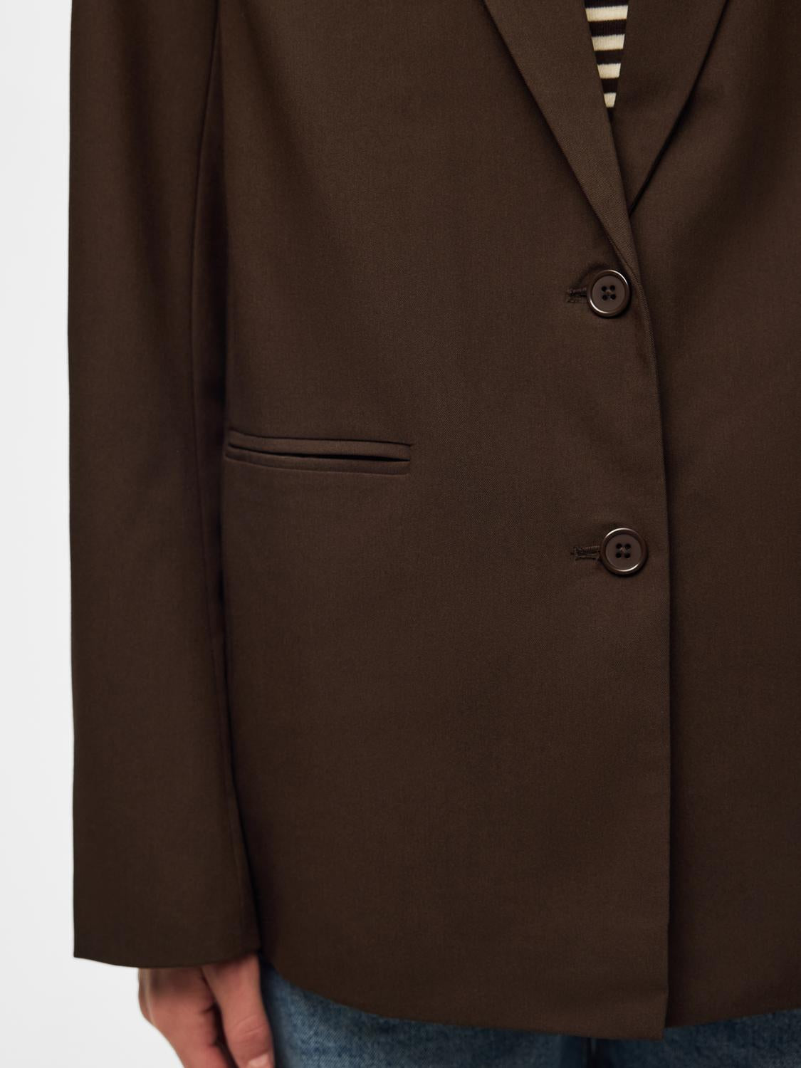 Oversized Blazer "gldBOSELLA" in dunkelbraun Knöpfe