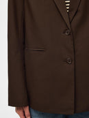 Oversized Blazer "gldBOSELLA" in dunkelbraun Knöpfe