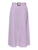 Leinen-Midirock "gldMILAN" in Orchid Petal