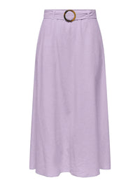 Leinen-Midirock "gldMILAN" in Orchid Petal