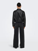 Jacke "gldSARAMY" aus veganem Leder in Black
