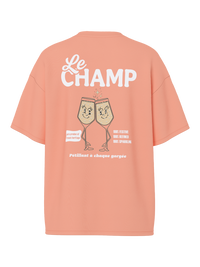 Champagne-T-Shirt "gldGRINK" in Peach Pink