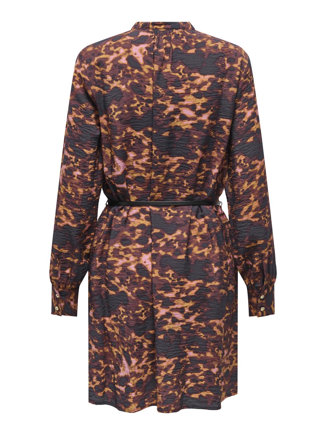 Leo-Midi-Dress "gldRUELLE" in Leather Brown