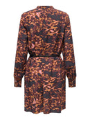 Leo-Midi-Dress "gldRUELLE" in Leather Brown