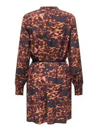 Leo-Midi-Dress "gldRUELLE" in Leather Brown