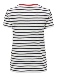 Viskose-T-Shirt "gldHEART" in Cloud Dancer