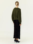 Kuscheliger Pullover "gldJOHI" in Tannengrün mit Alpaka