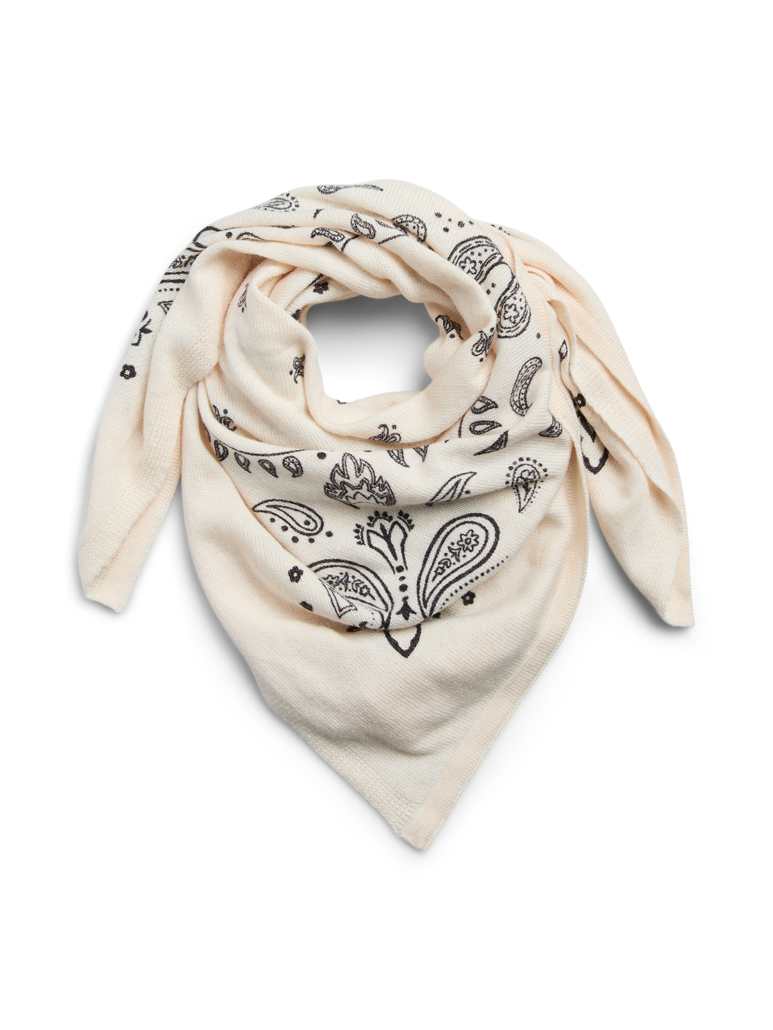 Schal "gldNOVIS" aus Viscose in Weiß mit Paisleymuster
