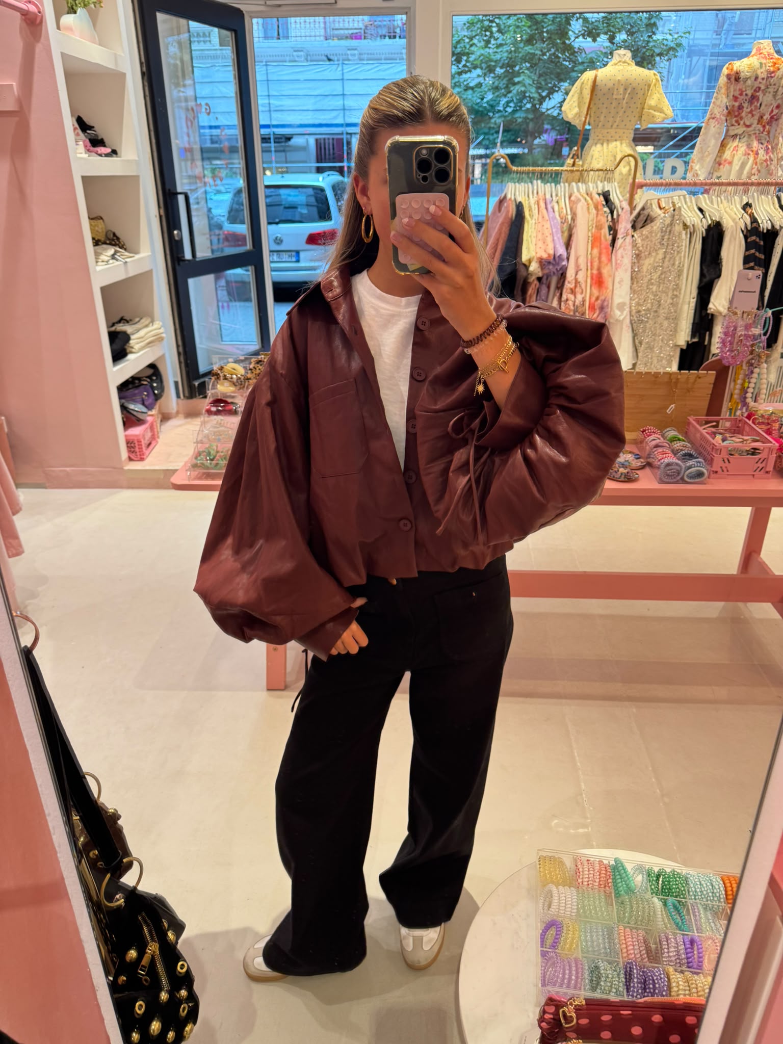 Kunstleder Blouson "gldNATALIA" in bordeaux