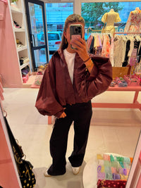 Kunstleder Blouson "gldNATALIA" in bordeaux