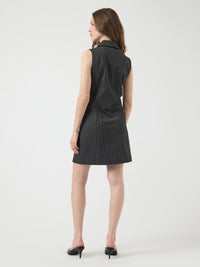 Short-Dress "gldNAOMI" in Dark Grey Melange